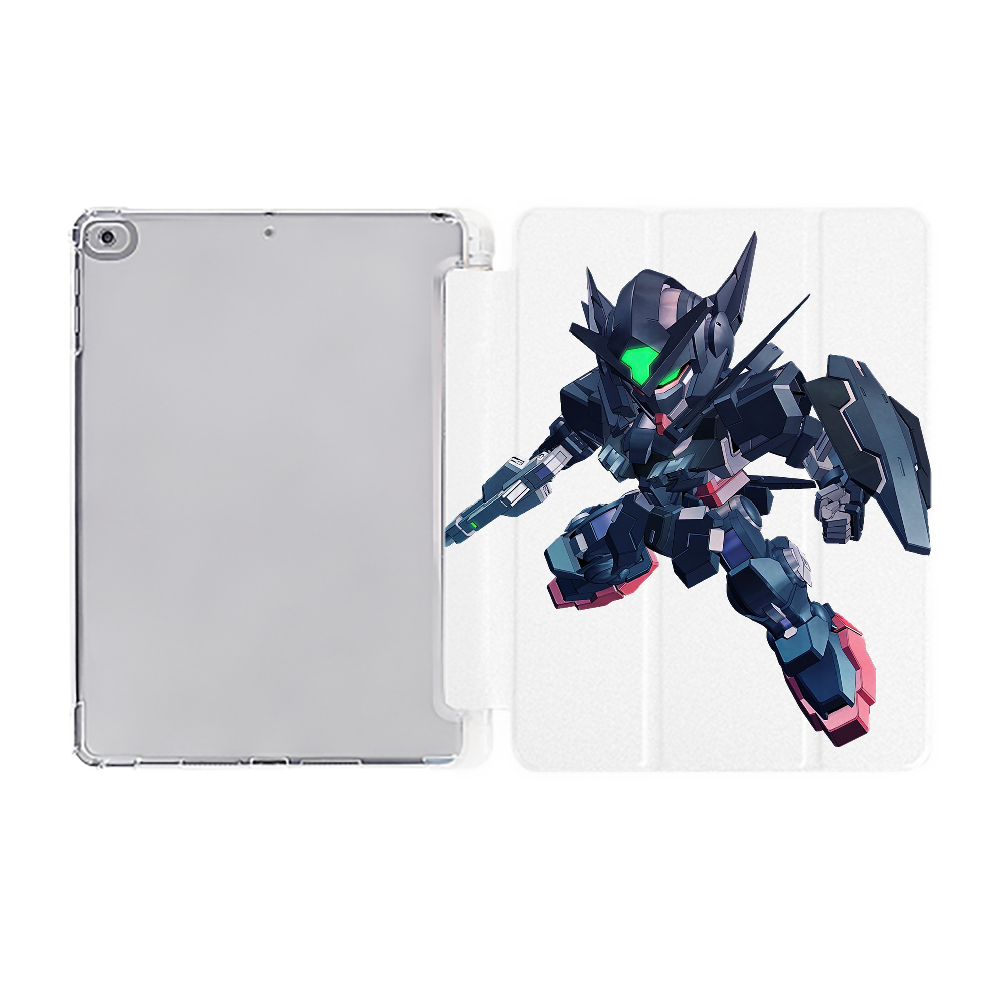 （画像用） 機動戦士ガンダム Mobile Suit Gundam IPad ケース ペン収納付き 三つ折りスタンド PUレザー×シリコン 対応機種9.5/10.5/10.9インチ
